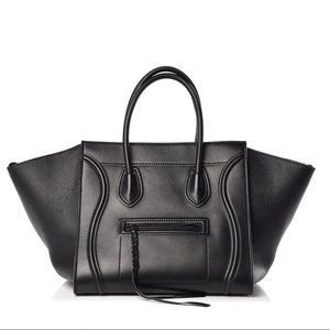 Authentic black Celine phantom luggage tote, large